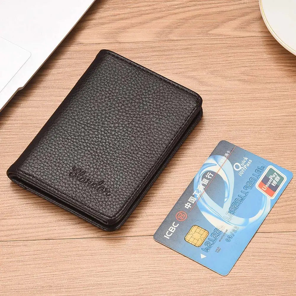 Ultra-thin Fashion PU Leather Mini Money Bag Credit Card Bag Cash Clip ID Card cover Men Wallet Coin Purse Business Card Holder