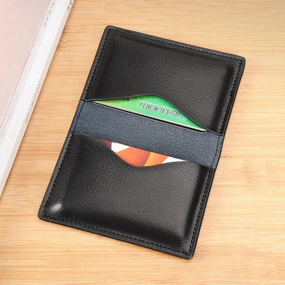 Real Leather Wallet Ins Ultra-thin Fold Unisex