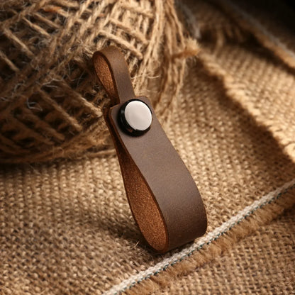 Cowhide Genuine Leather Custom LOGO Keychain Vintage Car Keyring Dermis Personalize Laser Engrave Name Key Chain for Men Women