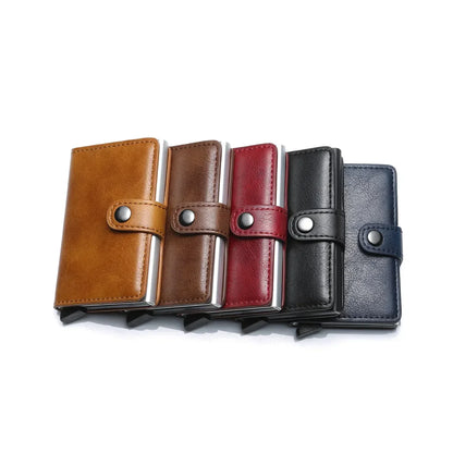 Business Credit Card Holders Leather Men Wallets Rfid Bank Cardholder Case Men VIsit Card Box Anti-theft Wallets Accessories