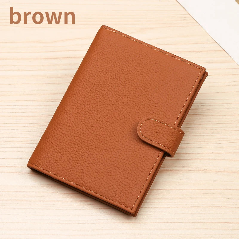 Full-Grain Leather Passport Wallet with Credit Card Slots