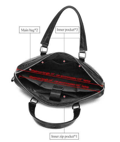 Genuine Leather Crocodile Grain Briefcases Hard For Men 15.6 Inch Laptop Briefcase Bags Computer Bag Luxury Handbags