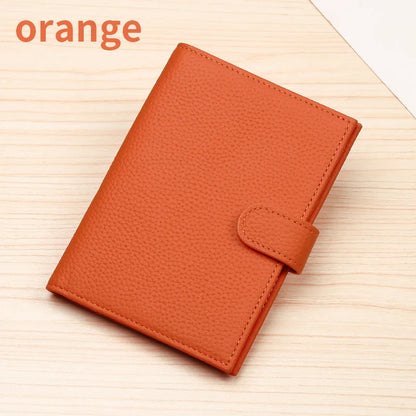 Full-Grain Leather Passport Wallet with Credit Card Slots