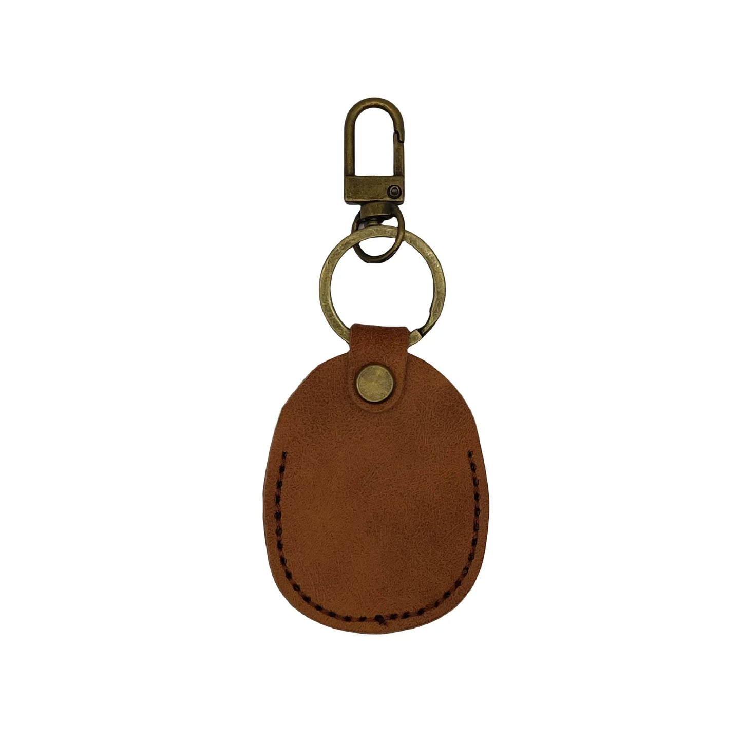 Personalize Vintage Dermis Key Chain Custom LOGO Genuine Cowhide Leather Keychain Case for Air Tag Door Card Laser Name Keyring