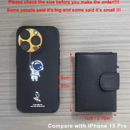 Rfid Business Card Holder Credit CardHolder Wallet Men Carbon Fiber Leather Aluminum Bank Card Case Purse Male Business Card Bag