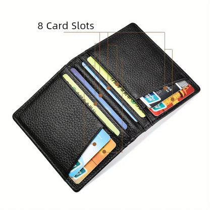 1PC Super Slim Soft Wallet Genuine Leather Mini Credit Card Holder Wallets Purse Thin Small Card Holders Men Wallet