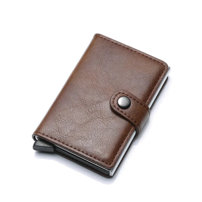 Business Credit Card Holders Leather Men Wallets Rfid Bank Cardholder Case Men VIsit Card Box Anti-theft Wallets Accessories