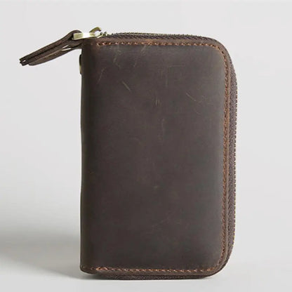 SOUTH GOOSE Genuine Leather Key Wallets Men Retro Car Key Case Cowhide Double Zipper Keys Organizer Coin Pouch Women Housekeeper