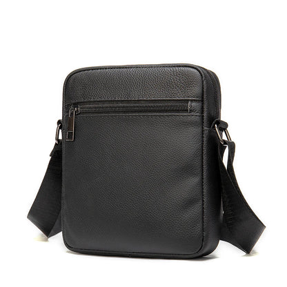 Westal Genuine Leather Men's Shoulder Bags Black Messenger Bags Small Crossbody Bags for Man 7362