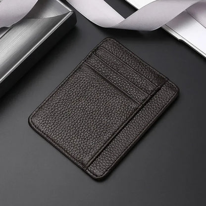New Fashion Men's Leather Money Clips Wallet Multifunctional Thin Man Card Purses Women ID Business Card for Money Holder Purse