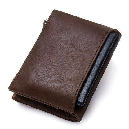 Genuine Leather Short Wallets for Men