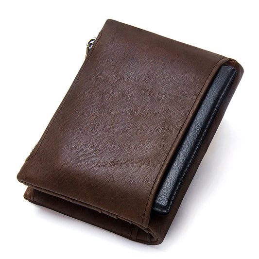 Genuine Leather Short Wallets for Men