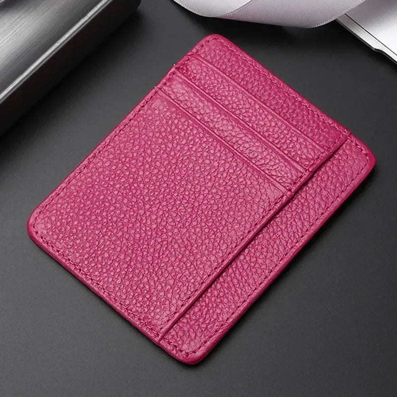 New Fashion Men's Leather Money Clips Wallet Multifunctional Thin Man Card Purses Women ID Business Card for Money Holder Purse