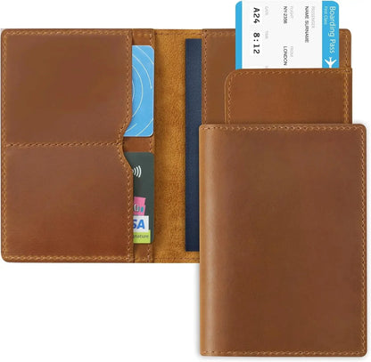 Handcrafted Top-Grain Leather Passport Holder & Travel Organizer