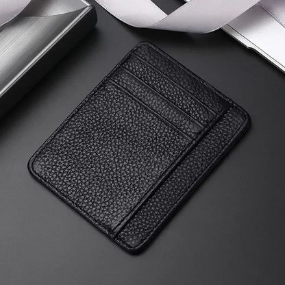 New Fashion Men's Leather Money Clips Wallet Multifunctional Thin Man Card Purses Women ID Business Card for Money Holder Purse