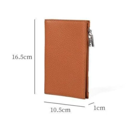 Leather Passport Holder Waterproof Travel Wallet for Women Men Zipper Cover