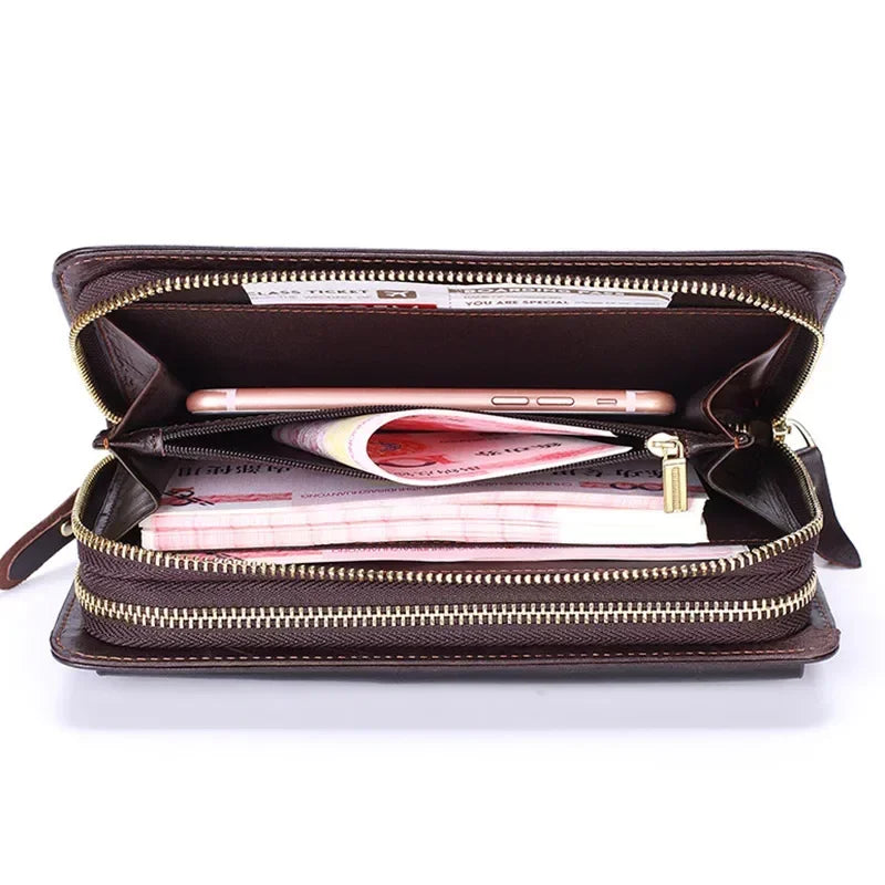 Business Genuine Leather Clutch Wallet  Large Size
