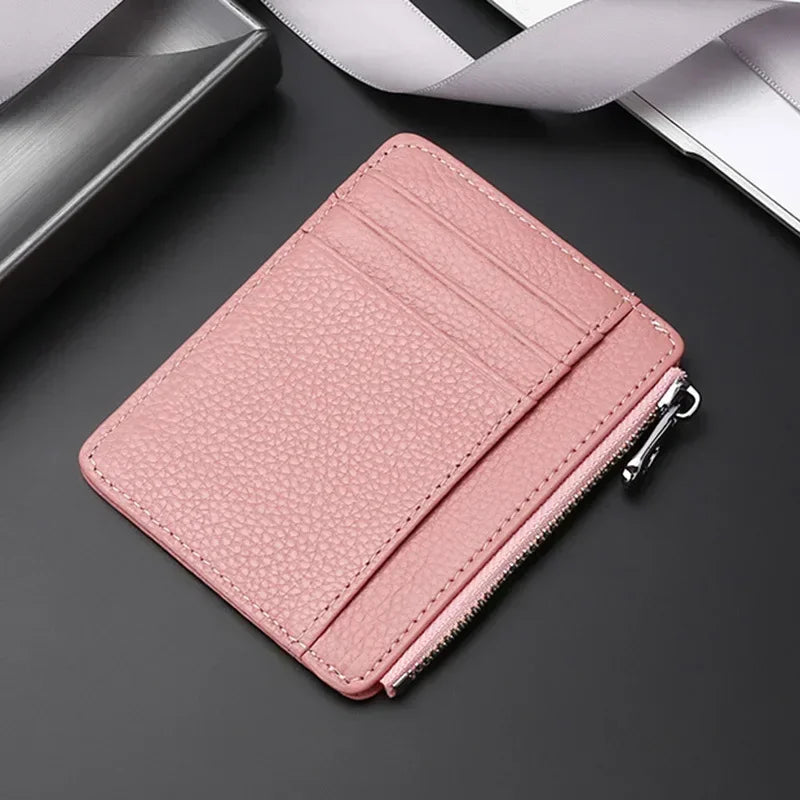 New Fashion Men's Leather Money Clips Wallet Multifunctional Thin Man Card Purses Women ID Business Card for Money Holder Purse