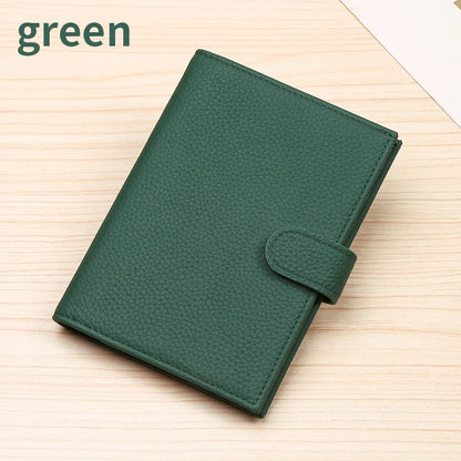 Full-Grain Leather Passport Wallet with Credit Card Slots