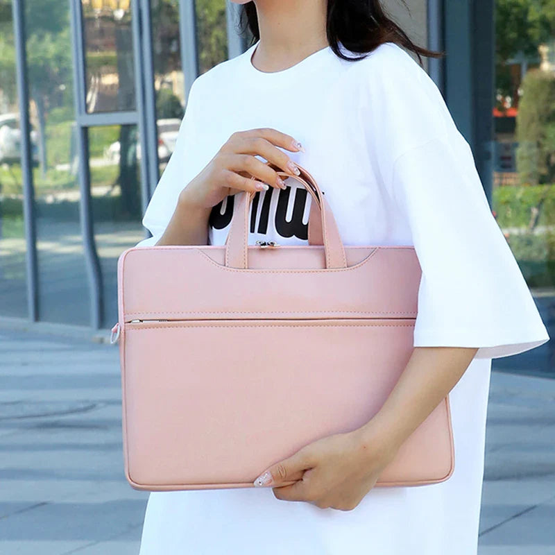 Business Briefcase For Man PU Leather Large Capacity Ofiice Laptop Bag Fashion Custom Name Luxury Brand Tote Bag Woman Handbag