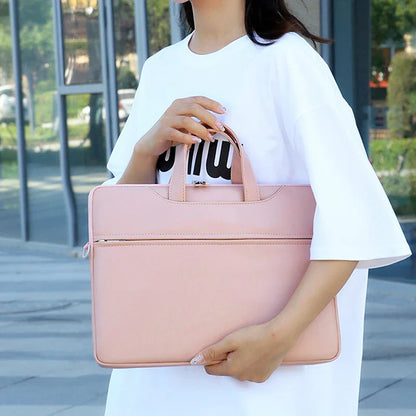 Business Briefcase For Man PU Leather Large Capacity Ofiice Laptop Bag Fashion Custom Name Luxury Brand Tote Bag Woman Handbag