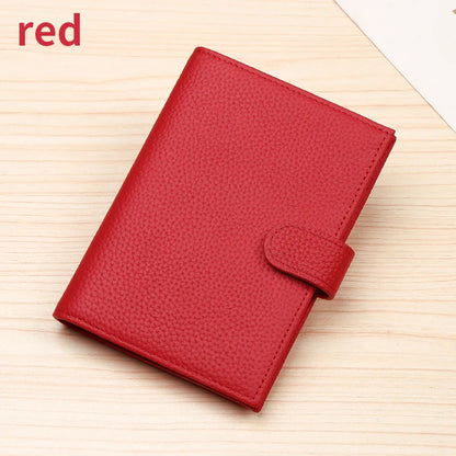 Full-Grain Leather Passport Wallet with Credit Card Slots