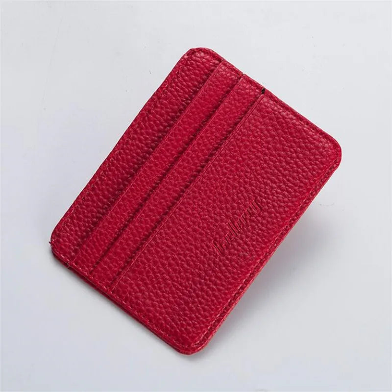 Fashion Slim Minimalist Wallet Leather Credit Card Holder