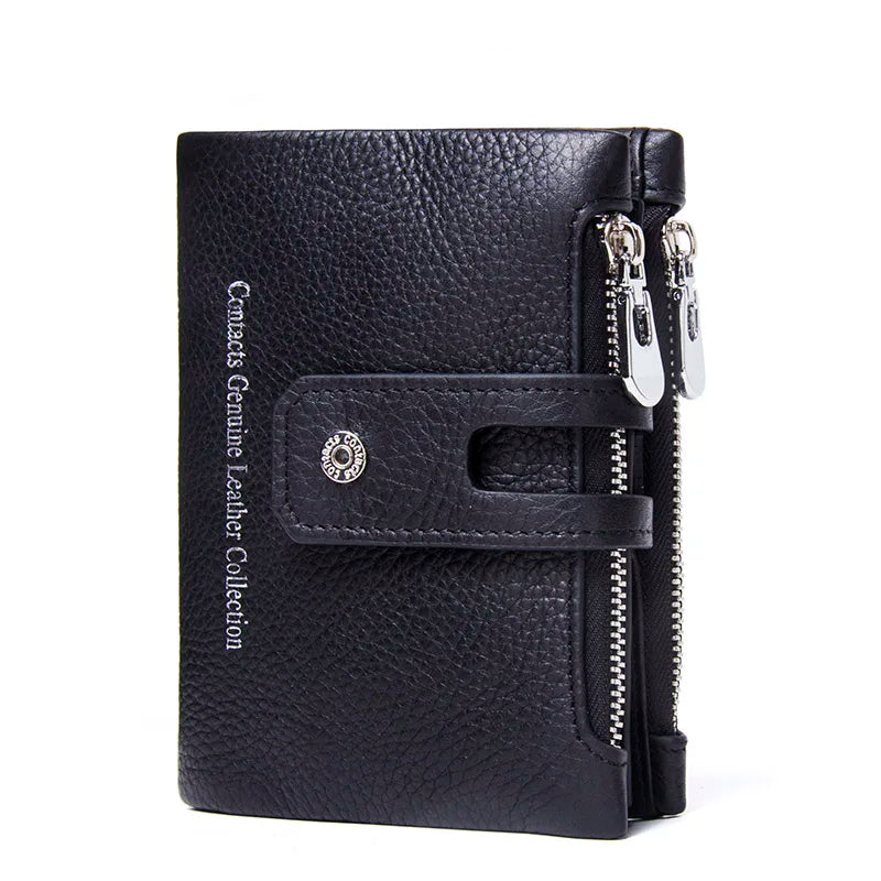 Genuine Leather Short Wallets for Men