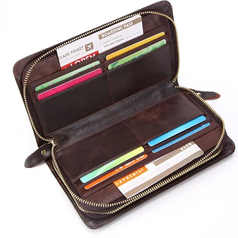 Business Genuine Leather Clutch Wallet  Large Size