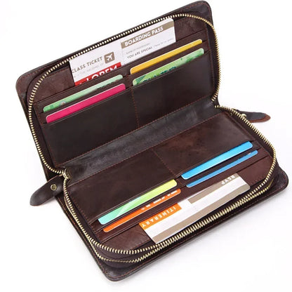 Business Genuine Leather Clutch Wallet  Large Size