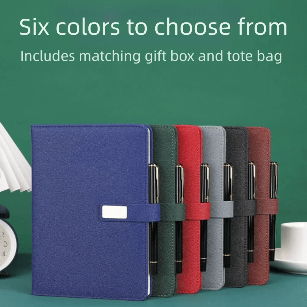 PU Leather Corporate Gifts Set Refill Set Customized Printing Notebook Pen Set Flash Drive Stylus Pen Customized Notebook