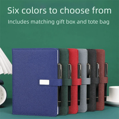 PU Leather Corporate Gifts Set Refill Set Customized Printing Notebook Pen Set Flash Drive Stylus Pen Customized Notebook