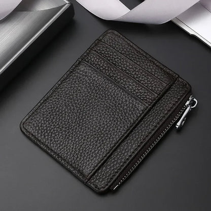 New Fashion Men's Leather Money Clips Wallet Multifunctional Thin Man Card Purses Women ID Business Card for Money Holder Purse