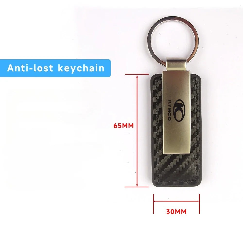 fit For Kymco Leather Splicing Waist Hanging Car Keychain Metal Key Ring Chain Motorcycle Keyring Accessories Gifts