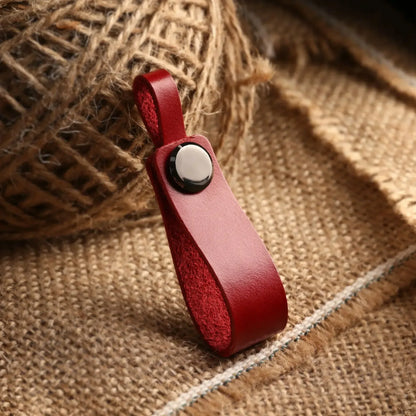 Cowhide Genuine Leather Custom LOGO Keychain Vintage Car Keyring Dermis Personalize Laser Engrave Name Key Chain for Men Women