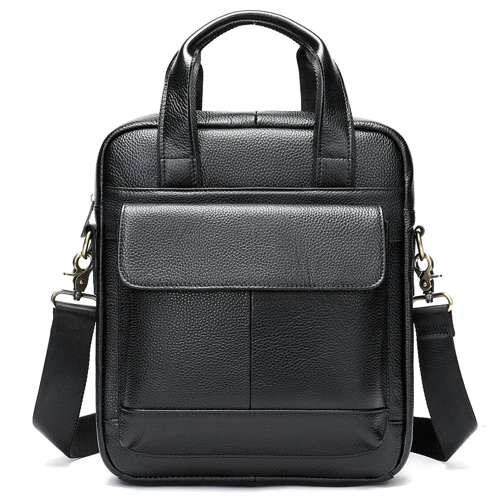 WESTAL Shoulder Bag for Men Genuine Leather Messenger Crossbody Bags Bussiness 9.7 Inch iPad Handbags Document Tote Travel