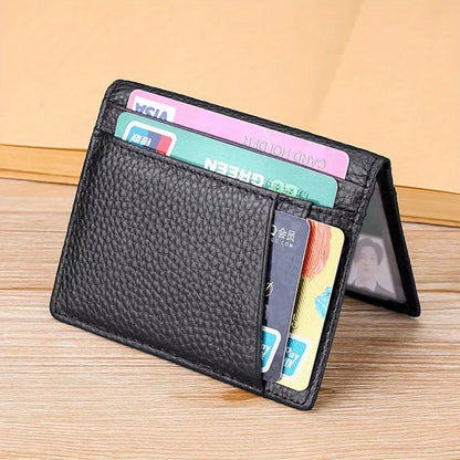 1PC Super Slim Soft Wallet Genuine Leather Mini Credit Card Holder Wallets Purse Thin Small Card Holders Men Wallet