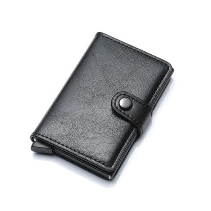 Business Credit Card Holders Leather Men Wallets Rfid Bank Cardholder Case Men VIsit Card Box Anti-theft Wallets Accessories