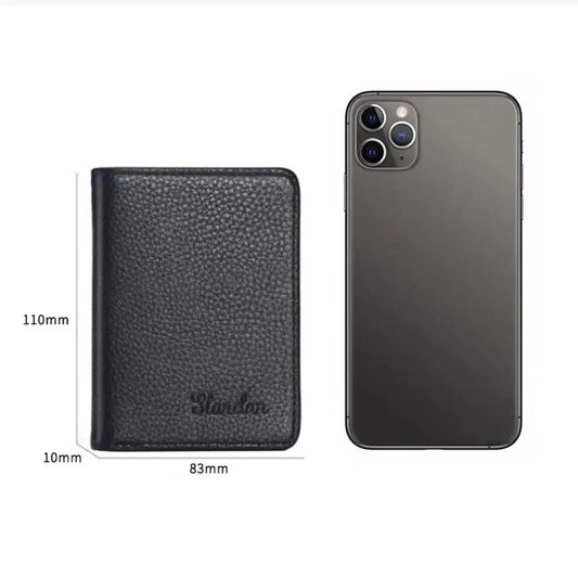 Ultra-thin Fashion PU Leather Mini Money Bag Credit Card Bag Cash Clip ID Card cover Men Wallet Coin Purse Business Card Holder