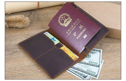 Crazy Horse Leather Passport Case
