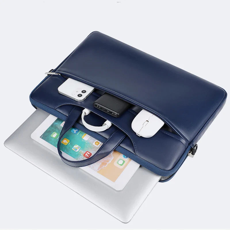 Business Briefcase For Man PU Leather Large Capacity Ofiice Laptop Bag Fashion Custom Name Luxury Brand Tote Bag Woman Handbag