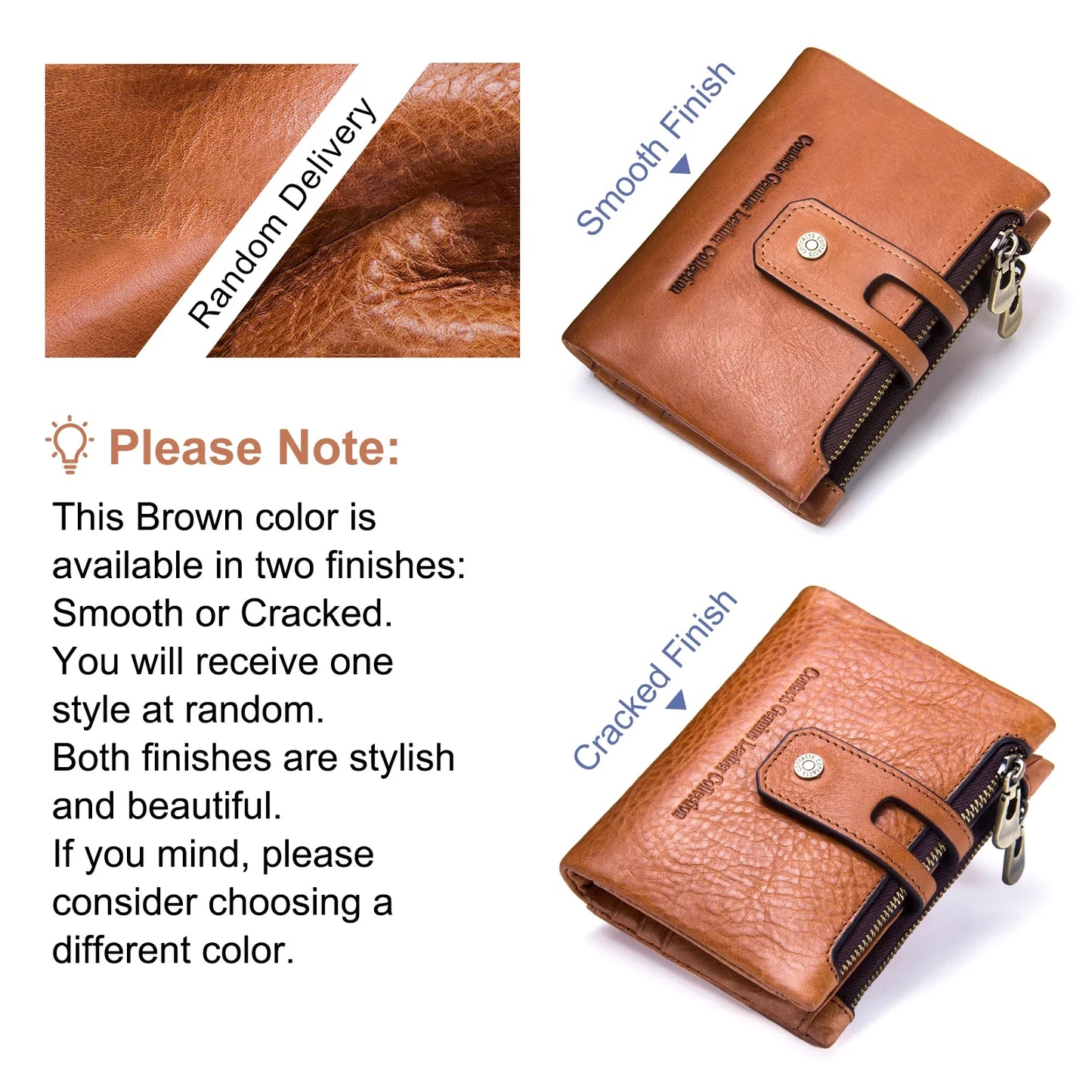 Genuine Leather Short Wallets for Men