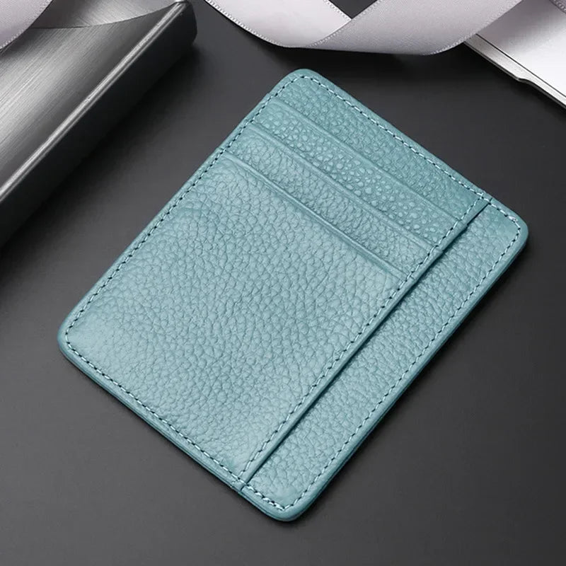 New Fashion Men's Leather Money Clips Wallet Multifunctional Thin Man Card Purses Women ID Business Card for Money Holder Purse