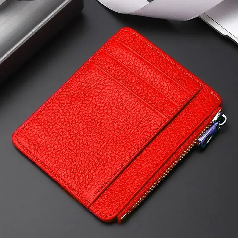 New Fashion Men's Leather Money Clips Wallet Multifunctional Thin Man Card Purses Women ID Business Card for Money Holder Purse