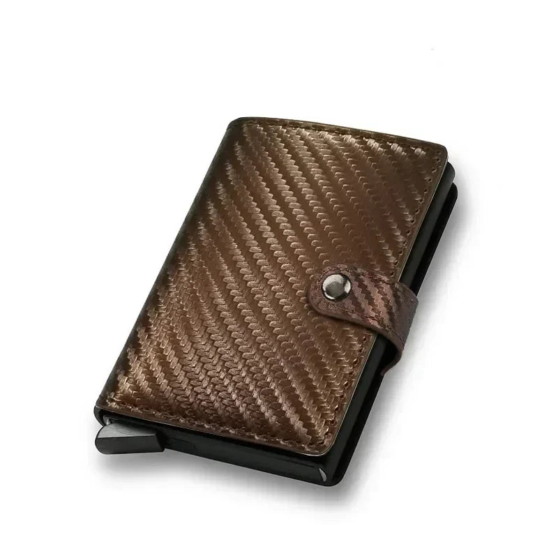 Business Credit Card Holders Leather Men Wallets Rfid Bank Cardholder Case Men VIsit Card Box Anti-theft Wallets Accessories