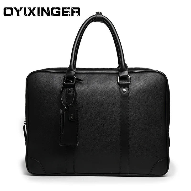 New Men Messenger Computer Bag Man 14-inch Leather Laptop Briefcase Handbag Single Bolso Bags Bandolera Hombre Sac Homme Women
