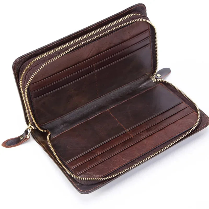 Business Genuine Leather Clutch Wallet  Large Size