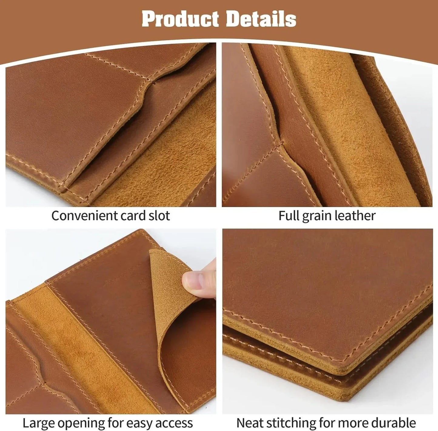 Handcrafted Top-Grain Leather Passport Holder & Travel Organizer