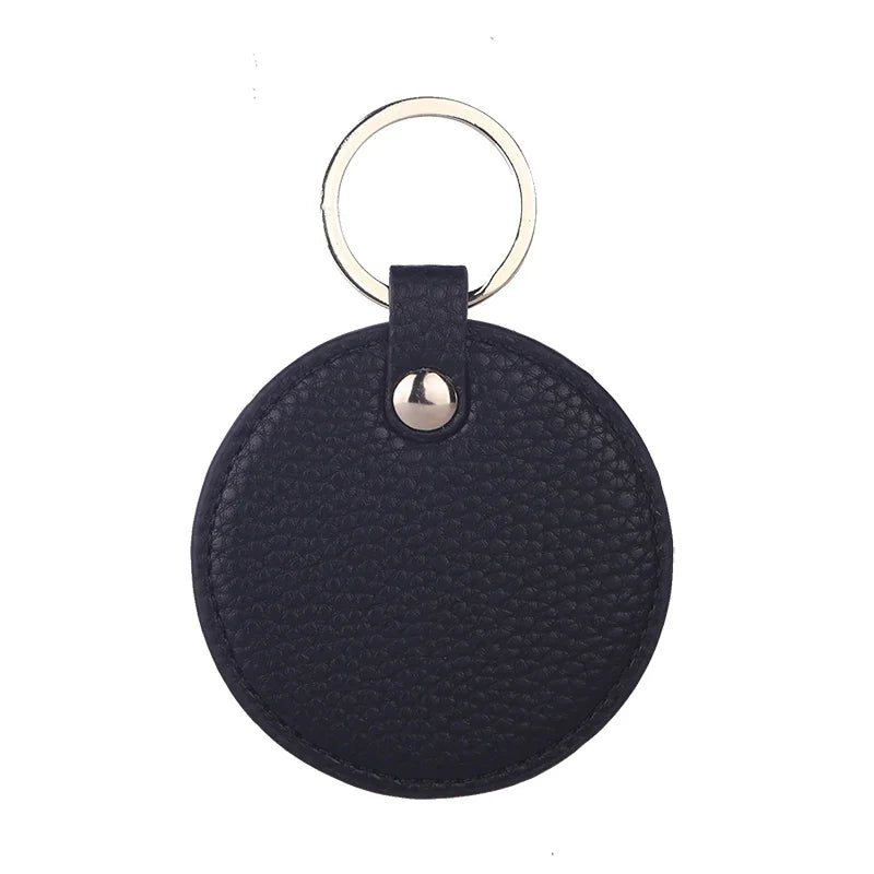 Slim Pebble Leather Keychain