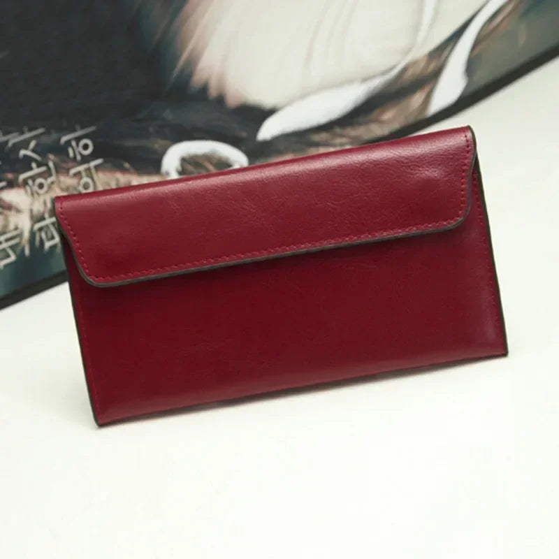 Elegant Leather Ladies Clutch Bag